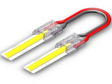 Złączka KĄTOWA do taśm COB LED STRIP 8mm DOCISKOWA