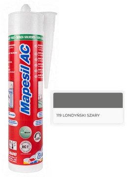 SILIKON Mapei Mapesil AC 310ml Londyński Szary 119