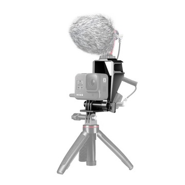 Зеркальный экран видоискателя, обратный VLOG для GoPro Hero 12, 11, 10, 9, 8, 7, 6, 5, 4, черный