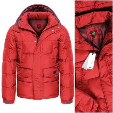 LEE PUFFER JACKET MĘSKA KURTKA ZIMOWA KAPTUR XL