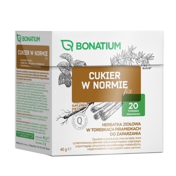 BONATIUM Cukier w normie Herbatka Ziołowa 20 torebek
