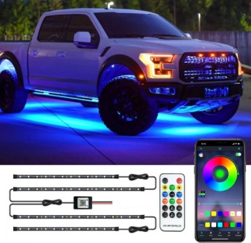 Neony Rgb vícebarevná světelná lišta pro osvětlení podvozku dálkové ovládání