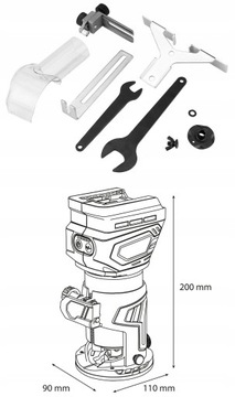 Frezarka bezszczotkowa akumulatorowa Energy+ 18V GRAPHITE 58GE140