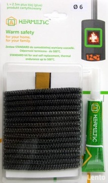 Uszczelka Zestaw naprawczy sznur fi 6mm