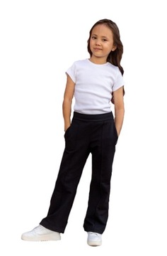 Biała bluzka prążek basic All For Kids 140 146