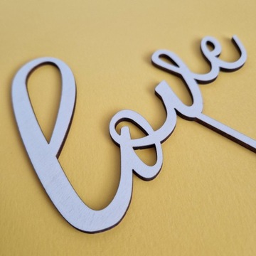 Деревянный топпер для свадебного торта «Любовь»