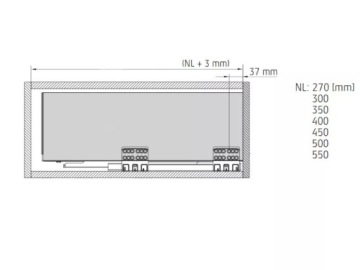 Ящик Sevroll Box SLIM белый низкий 400 H-84 l400 Sevrollbox Silent Close