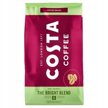 Кофе Costa Coffee Bright Blend в зернах 1кг