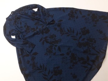 H&M długa SUKIENKA szyfonowa VINTAGE retro KWIATY _ 36