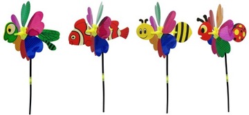 WIATRAK WIATRACZEK ZABAWKA KOLOROWY HOLO 51CM 1SZT