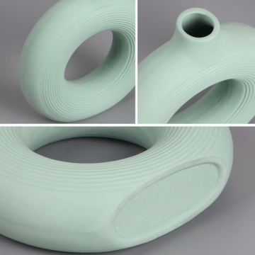 Керамическая ваза для пончиков Nordic Green для пампасной травы 22,5x23см 5см L