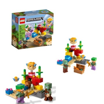 LEGO MINECRAFT КОРАЛЛОВЫЙ РИФ 21164 БЛОКИ В ПОДАРОК