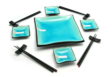 Komplet do sushi na 4 osoby - Turquoise maxi