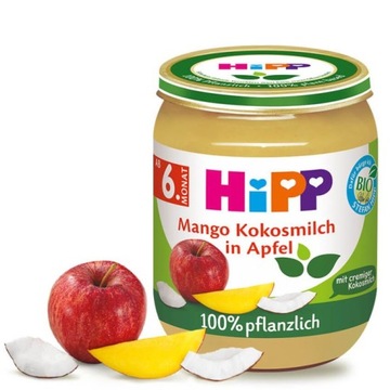 HIPP BIO MANGO JABŁKO I MLECZKO KOKOSOWE 100% 5m