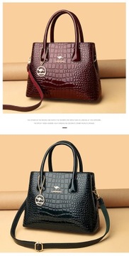 Fashion Top Handle Bag for Women Luxury Crocodile