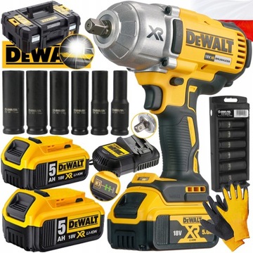 DEWALT UDAROWY KLUCZ DCF899P2 18V 2x5Ah + NASADKI