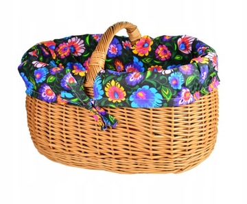 Wiklinowy KOSZ NA PIKNIK PIKNIKOWY XL + WKŁAD