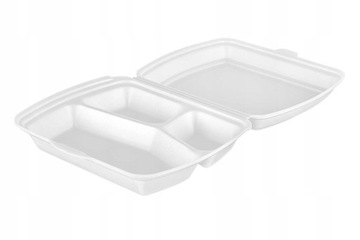 Menu Box styropianowy 3 dzielny 4/3 125 szt. Linpac DOLICZONA OPŁATA SUP !