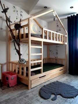 НИКОЛА двухъярусная кровать, 160x90см, неокрашенная