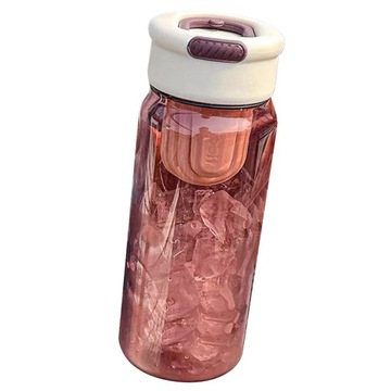 Plastikowa butelka na wodę 650 ml z sitkiem do herbaty przezroczysta