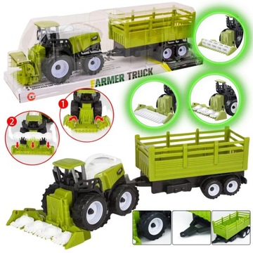MEGA TRAKTOR Z PRZYCZEPĄ KOMBAJN MASZYNA ROLNICZA