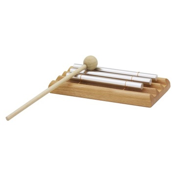 Trójtonowy drewniany instrument perkusyjny z dzw