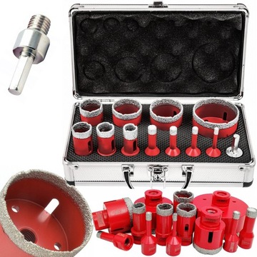 ZESTAW OTWORNICA WIERTŁO DIAMENTOWE DO GRESU 6-68