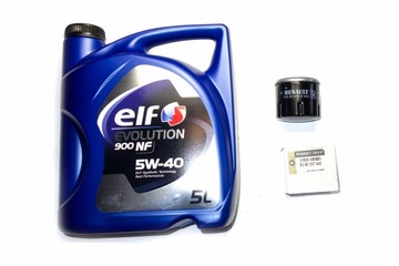 FILTR OLEJU + OLEJ ELF 5W-40 RENAULT 1.2 8V 16V