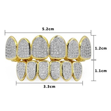 Bling 3A Zirconia CZ ed Mesh Mouth, , как