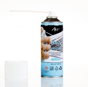SPRĘŻONE POWIETRZE 400ML SPRAY+PRECYZYJNA RURKA