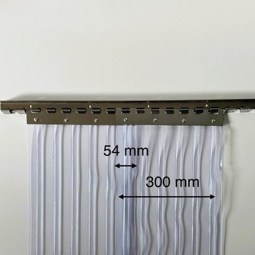 Занавеска ремня S: 175 см x H: 350 см, ребристые ремни ПВХ 300x3 мм