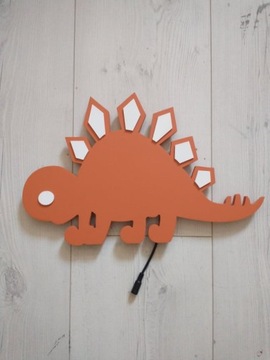lampka nocna dinozaur stegozaur drewniana LED