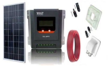 Zestaw komplet solarny panel 140 W KAMPER DOMEK