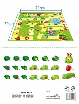 БОЛЬШИЕ БЛОКИ ПОЕЗД ABC ИГРА СЕНСОРНАЯ ОБРАЗОВАТЕЛЬНАЯ МОНТЕССОРИ ПАЗЛ 49 СМ