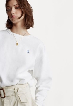 Bluza basic loose fit biała Polo Ralph Lauren XL