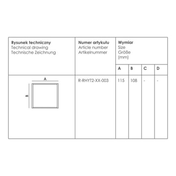 RHYTHM tabliczka informacyjna piktogram toaleta WC 115x108mm