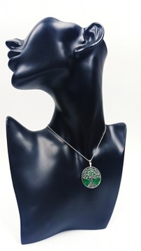 ДЕРЕВО ЖИЗНИ ПОЗОЛОЧЕННЫЙ КУЛОН С МАЛАХИТОМ