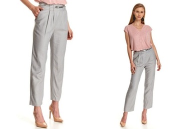 K15526 TOP SECRET SZARE ELEGANCKIE SPODNIE _40