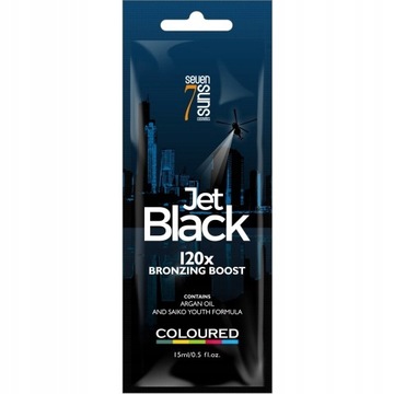 7suns Jet Black bronzer x 120 do opalania SASZETKA