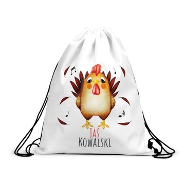 Worek Plecak Do Przedszkola Na Buty Imię KOGUCIK