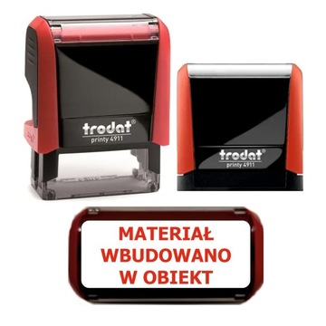 Pieczątka MATERIAŁ WBUDOWANO W OBIEKT Trodat Printy 4911 JAKOŚĆ PREMIUM