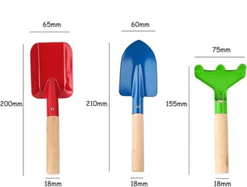 НАБОР МАЛЕНЬКОГО САДОВНИКА САДОВЫЙ ИНСТРУМЕНТ ГРАБЛИ ЛОПАТА ЛОПАТА 3 ШТ.