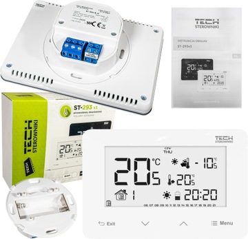 STEROWNIK REGULATOR POKOJOWY TECH ST-293 v3 BIAŁY