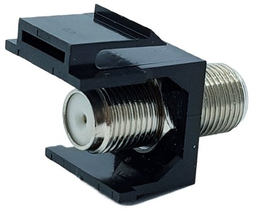 5 модулей KEYSTONE F-F, черный разъем, розетка