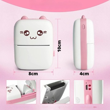 МИНИ ДРУКУС ТЕРМОПРИНТЕР КОТЕК + 16 РОЛИКОВ ШТ.