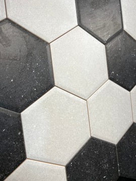 КОСМИЧЕСКАЯ ПЫЛЬ NERO ШЕСТИУГОЛЬНАЯ СТРУКТУРА И СТЕНА 19,8X17,1 G1