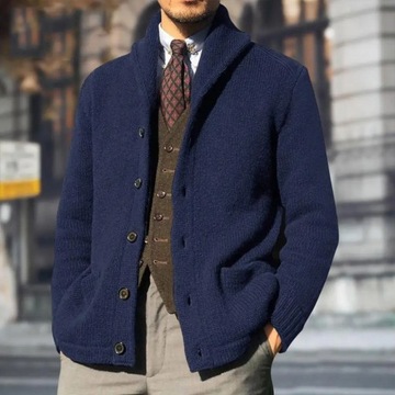 Stylish Knitted Coat Soft Men Cardigan Pockets Mal