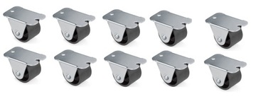 10 SZT. KÓŁKO MEBLOWE DO MEBLI ROLKA 22MM PROSTA
