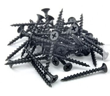 WKRĘTY CZARNE DREWNA KARTON GIPS PŁYT 3,5x55 *1KG*