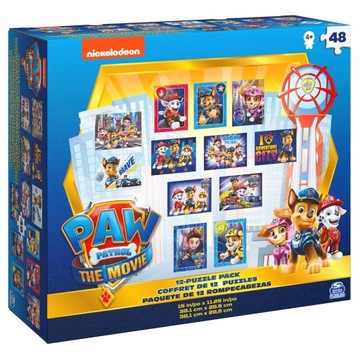 ZESTAW 12 UKŁADANEK PUZZLE PSI PATROL THE MOVIE